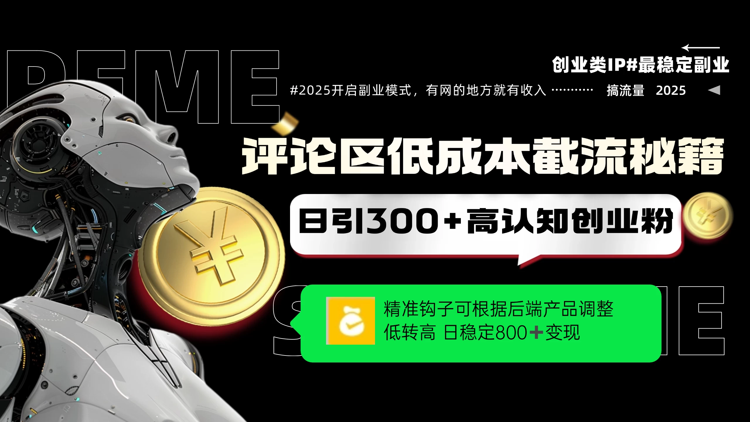评论区低成本引流秘籍，精准钩子直击用户，单账号日增300+创业粉，日稳定变现800+ 第1张