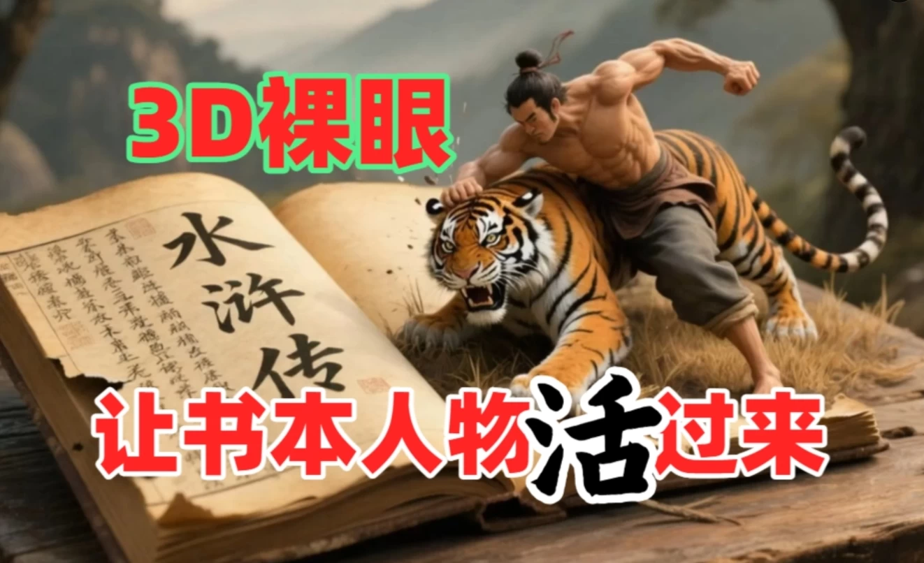 书本人物裸眼3D视频，一条视频收益过千，保姆级教程 第1张